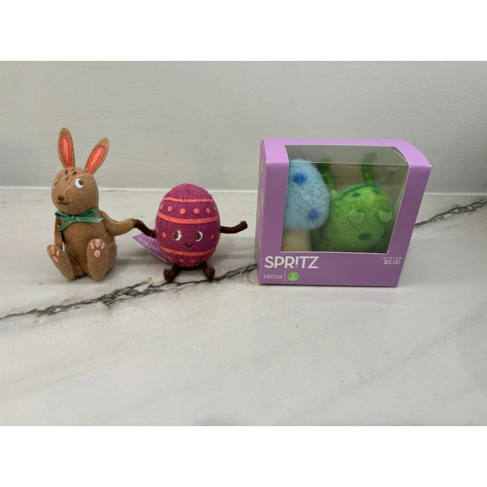 Spring Easter Target Spritz Felt Duos: bunny + Egg, mushroom + frog